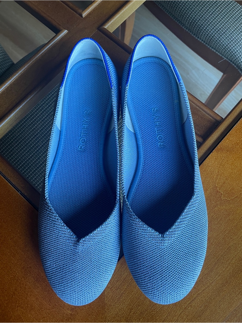 Rothy’s “Something Blue” Sparkling Knit Ballet Flats in Excellent Condition Sz 8